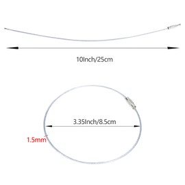 Vagocom 25Pack Wire Large Key Ring, 10Inch/25cm Bulk Keychain Rings, 1.5mm Coated Stainless Steel Cable Key Chains Holder for Luggage Tag,ID Tag Keepers and Car Keys