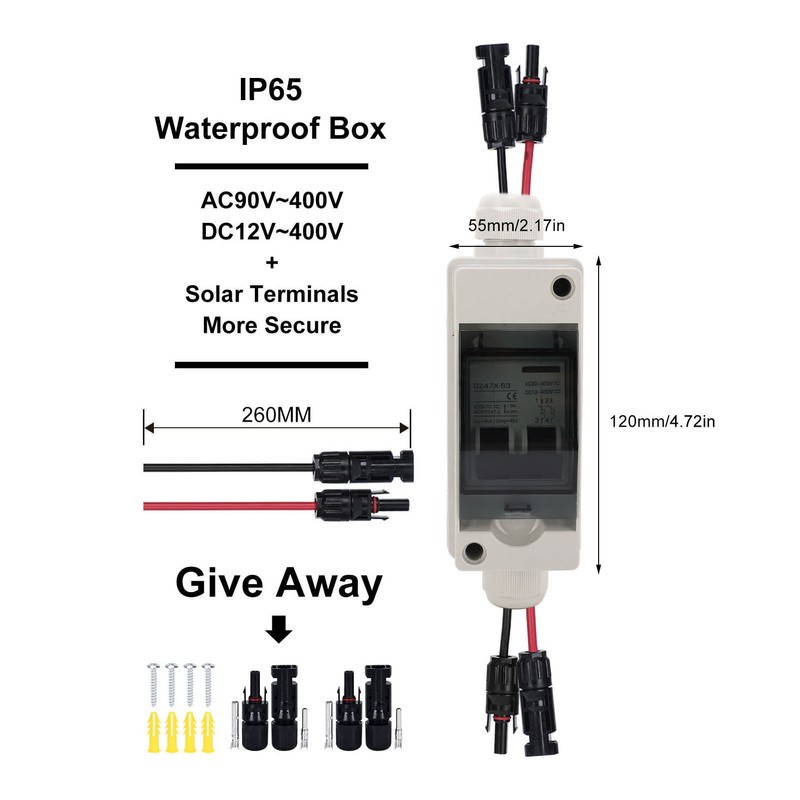 63A PV Circuit Breaker Solar Miniature Circuit Breaker with IP65