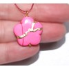 Kintsugi 20mm Pink Howlite Broken Sakura Blossom Mended with 23k