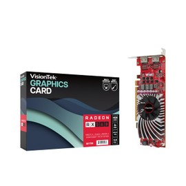 VisionTek AMD Radeon RX 560 4GB GDDR5 Low Profile Small Form Factor Video Graphics Card for PC ITX SFF HTPC 128-Bit DirectX 12, 50W Bus Power, PCI Express 3.0 x8, Dual HDMI