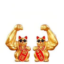 Maneki Neko Figurine, Good Luck, Good Luck, Good Luck Up, Good Luck, Promoting Business, Mini Palm Size, Opening Celebration, Housewarming, Feng Shui Item, Money Lucky, Figurine, Rising Fortune,