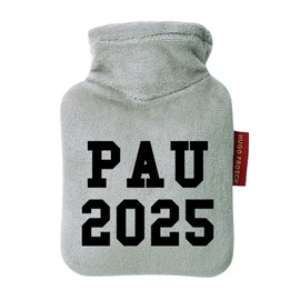 Huuraa Taschenwärmer PAU 2025 Abschluss Spanien Geschenk 0,2 Liter Grey Mini Veloursbezug PAU 2025 Geschenkidee