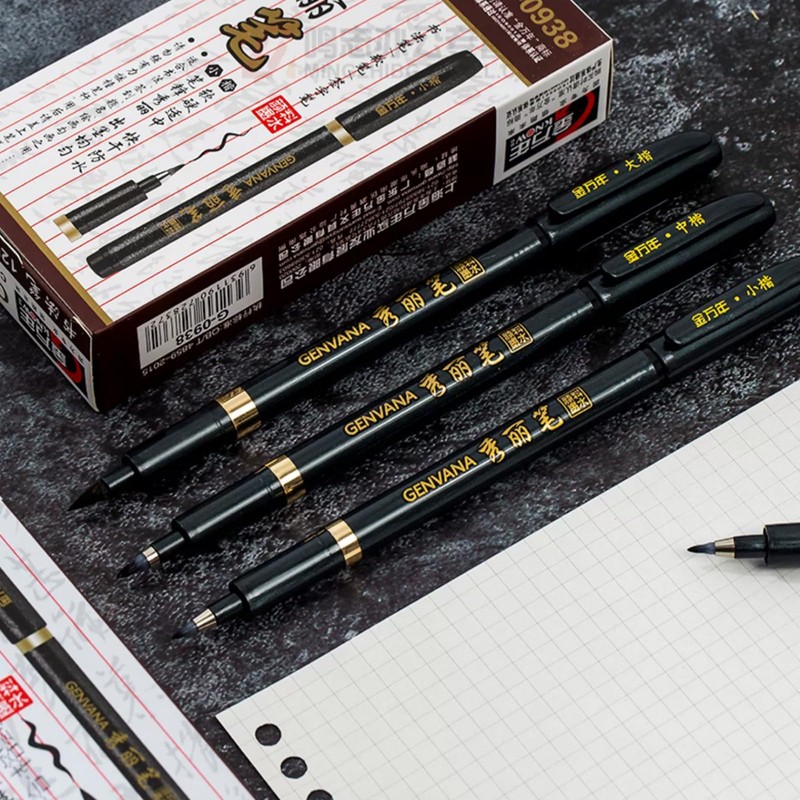 Maxmartt 3 Pcs Ink Pen Artist 3 Size Calligraphy Pen