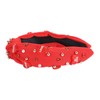 Rhinestone Embellished Knotted Headband Heart Decoration Knotted Jeweled Headband for