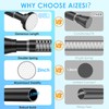 AIZESI Spring Tension Curtain Rod 29-63 Inch Black Stainless Steel