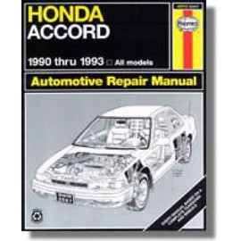 H42012 Haynes Honda Accord 1990-1993 Repair Service Maintenance Manual