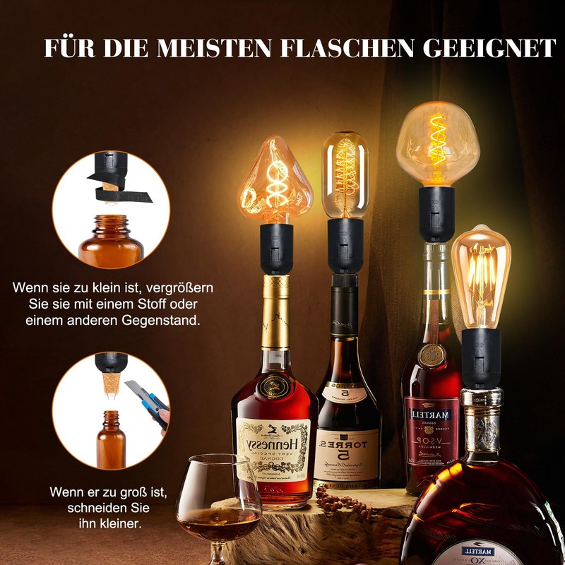 Bottle Lamp Kits, E27 Lamp Holder for Bottles, 7.87 ft