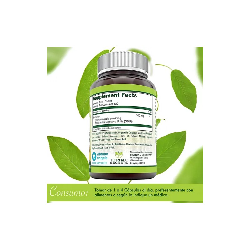 Bromelina Enzima Digestion Anti Infamatoria Mayor Absorcion Sabor Sin Sabor