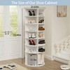 7 Tier Rotating Shoe Rack Tower,Revolving 360 Shoe Storage Rack