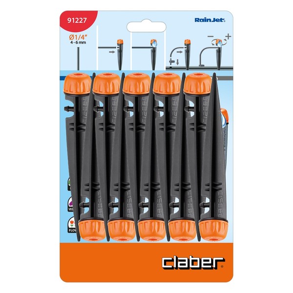 Claber 91227 Adjustable Spike Mounted Drippers. Pack of 10 Pieces.