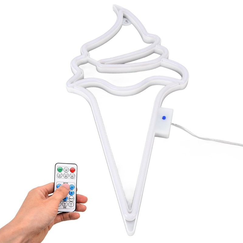 LED Neon Light Ice Cream Waterproof Battery USB Powered Hangable