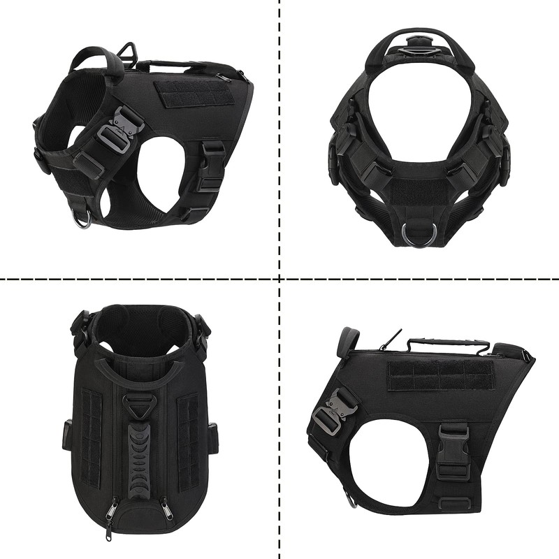 Tactical Dog Backpack Harness for Large Breed Original Design Metal