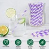 Chunspak Small Purple Paper Cocktail Straws, 5.75 inch, 500 counts,