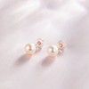 Rose Gold Earrings Pearl Earring Stud Ear Rings 18K real