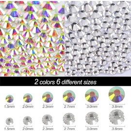 VERALY.MX 1500 Diamantes Decoracion Uñas kit Completo Pinzas Herramienta Aplicador Cristales Manicura Uñas Brillantes Boligrafo Selector Nail Art Paquete Accesorios Decoracion