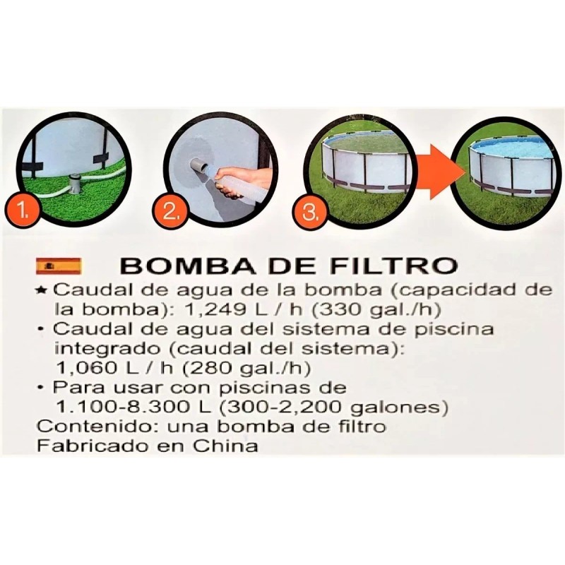 Flow Bomba Electrica Filtro Para Albercas De 1100 A 8300