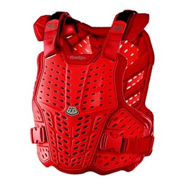 Troy Lee Designs Motocross Motorcycle Dirt Bike Chest and Back Protector for Adult Men Women and Unisex, Rockfight (MD/LG, Red)