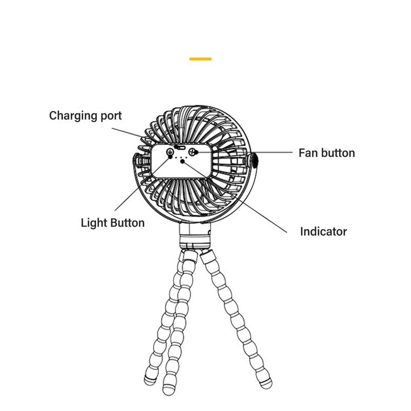 Outdoor Baby Stroller Fan Portable Handheld Cooling Fan Clip On