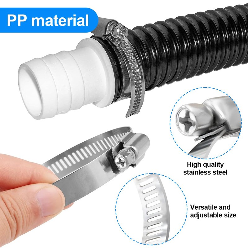 BONHHC Hose Adapter Double Hose Nozzle, 2 Piece Hose Connector
