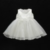 Silver Mermaid Baby Girls Christening Baptism Dress 3Pcs Embroidery Tulle