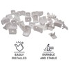 (Pack of 20) White Shelf Brackets 24 x 24 mm