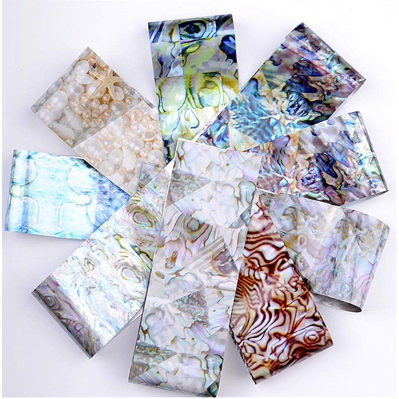 Minejin Nail Art Diy Sticker Tip 3D Marble Pattern Design