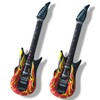 2 Pcs Inflatable Guitar,Blow Up Guitar,Inflatable Guitar Kids,Toy Guitar,Rock Flame