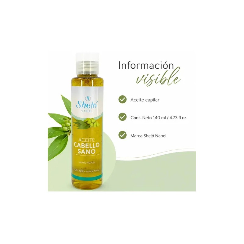 Aceite Cabello Sano Sheló Nabel 140 Ml / Repelente De