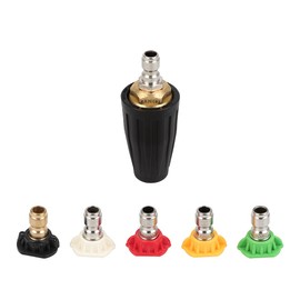 SCITOO 3500 PSI MAX Pressure Washer Tips Turbo Nozzle,360°Rotating Spray Turbo with 1/4 inch Quick Connector,5 Spray Nozzles Cleaning Brick,Concrete,and Vinyl Surfaces（4 GPM)