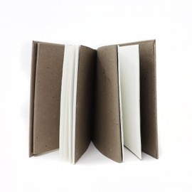 Artway Tree Free Coffee Accordion Sketchbook/Notebook - 16 x 12cm - 120gsm White Cotton Rag Paper