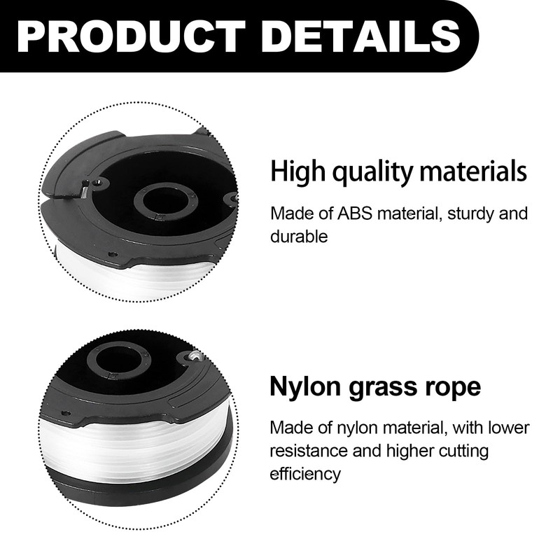 3 Pcs Strimmer Spool, Grass Trimmer Wire, Compatible with Black