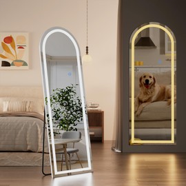 Koonmi Full Length Mirror with LED Lights 65"x26" with Dimming & 3 Color Lighting