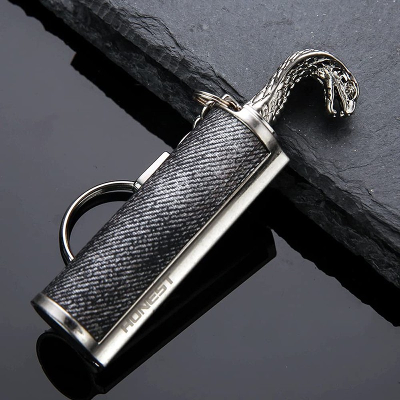 BIASTNR Permanent Match Keychain Lighter, Flint Matchstick Fire Starter Lighter,