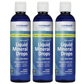 Liquid Mineral Drops – Trace Mineral Supplement | Balanced Mineral Formula | Ionic Liquid Magnesium, Chloride, Potassium | Low Sodium | Supports Energy, Electrolytes | 96Day Supply, 8 fl oz
