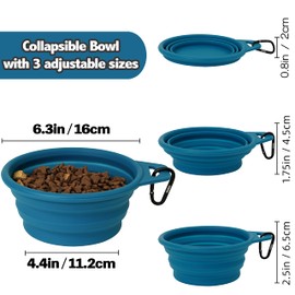 OHMO Foldable Dog Bowl, 800 ml for Medium to Large Pets, Travel Bowl, Dogs, Portable Drinking Bowl, Ideal for Walking, Camping, Hiking, Extra Thick (Camouflage Green)