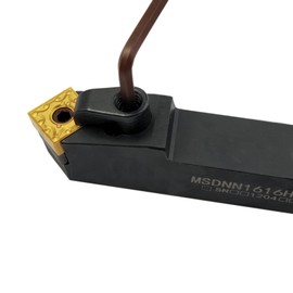 ASZLBYM 5/8 Inch Lathe Drill Bar MSDNN1616H12 16 mm Indexable CNC Lathe Excircle Lathe Tool Holder, and 10 Pieces SNMG120404-MA/SNMG432 Indexable Carbide Insert