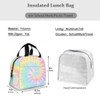 JIMOWANG Pastel Tie Dye Portable Lunch Bag Compact Tote Bag