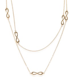 Tiffany & Co., Pre-Loved Infinity Station Necklace, Yellow Gold, 36 in