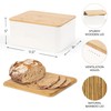 Beautiful Bread Box With Wooden Lid For Your Kitchen Countertop