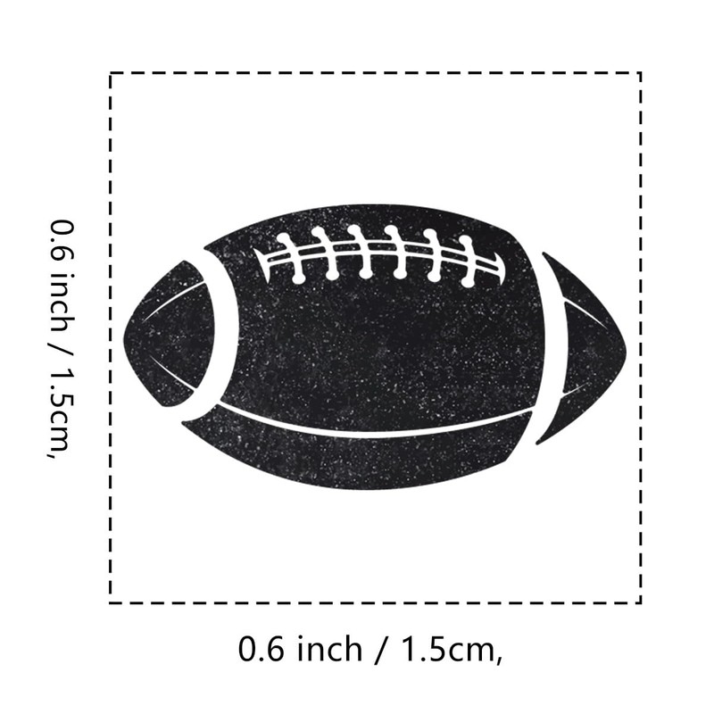 Football Rubber Stamp, 3/5 Inch Small Mini Sport Stamp for