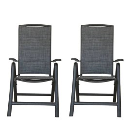 High Quality Sturdy & Durable Aluminum Folding Outdoor Furniture Patio Garden Beach Chairscolor: Dark Gray, size: 95.3*28*64cm