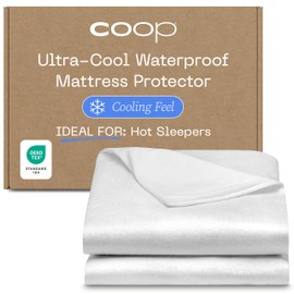 Coop Home Goods Ultra-Cool Waterproof Mattress Protector, Twin Mattress Protector, Machine Washable Cooling Mattress Cover, Whisper Quiet Bed Protector Waterproof, Cooling Mattress Protector Twin