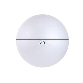 10PCS 3 Inch White Foam Balls Polystyrene Craft Balls Styrofoam Balls for Art, Craft, Household, School Projects and Christmas Easter Party Decorations
