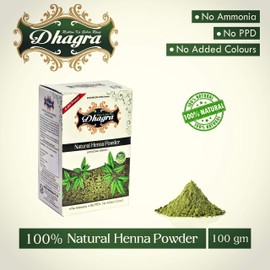 Dhagra's Pure Mehendi Henna Powder - 100 gm - 100% Natural - No Added Colors