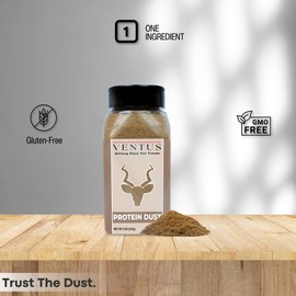 Ventus Dog Food Topper - Single Ingredient Grain Free Air Dried Dog Food Seasoning for Picky Eaters, No Additives, Naturally Air-Dried Venison Protein Dust, Appetite Stimulant for dogs, 8 oz