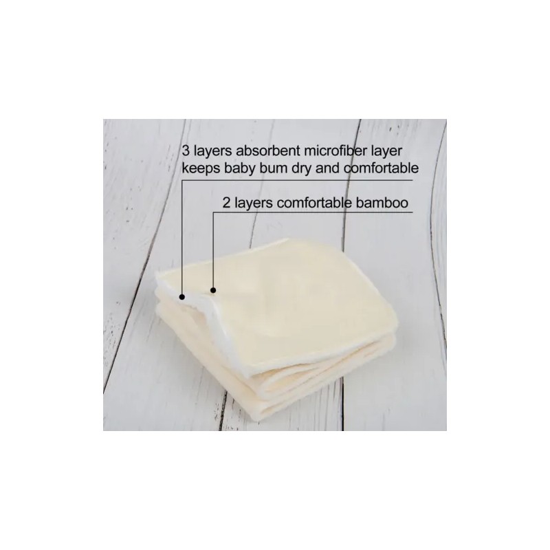 Pack 15 Absorbentes Nocturnos 5 Capas Bambú Terry Alvababy