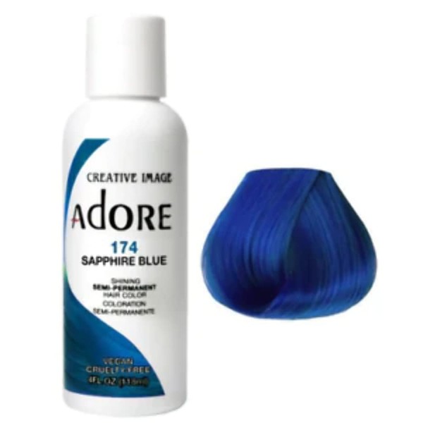 Adore Semi Permanent Haircolor, #174 Sapphire Blue, 4 Fl Oz