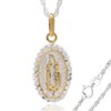 Collar con Medalla de la Virgen de Guadalupe en Plata