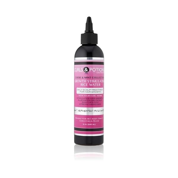 Curls & Potions Fermented Chebe Rice Water for Hair Growth,