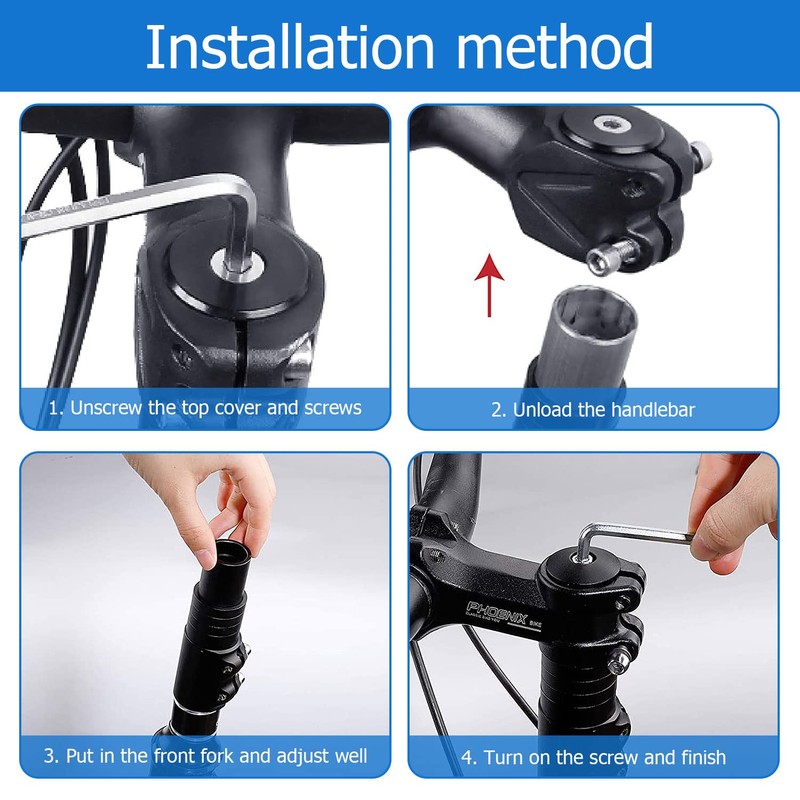 Aohcae Handlebar Riser Bicycle, Bicycle Handlebar Raiser Handlebar Riser Stem